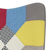 vidaXL Sedia Relax con Sgabello in Tessuto Patchwork