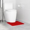 vidaXL Tappeto Antiscivolo per Bagno con Taglio per Toilette Rosso