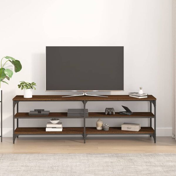 vidaXL Mobile Porta TV Rovere Marrone 160x30x50 cm Legno Multistrato