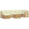 vidaXL Set di divani da esterno 8 pcs Bianco e Crema 59 x 59 x 37 cm