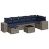 vidaXL Set Divano da Giardino 8 pz con Cuscini Grigio in Polyrattan