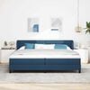 vidaXL Letto a molle con materasso Blu 200 x 200 cm Tessuto