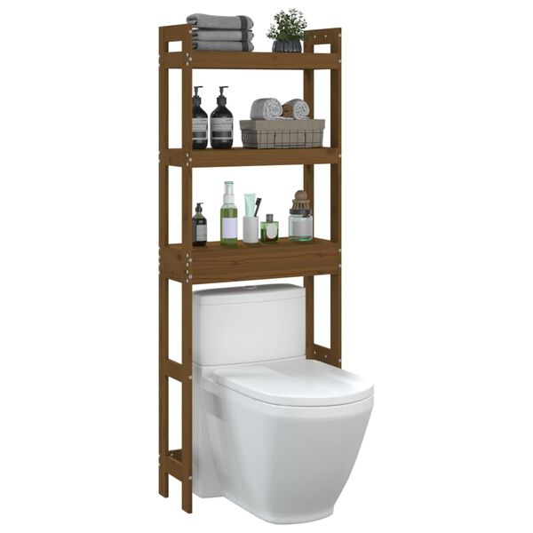 vidaXL Rastrelliera da Bagno Ambra 63x26x171 cm Legno Massello Pino