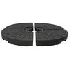 vidaXL Base per Ombrellone a Forma di Ventaglio 4 pz Nero