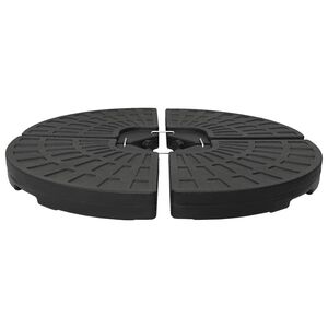 vidaXL Base per Ombrellone a Forma di Ventaglio 4 pz Nero
