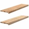 vidaXL Gradini 2 pz 100x25x2 cm in Rovere Massello Non Trattato