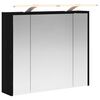 vidaXL Mobiletto per specchio da bagno Rovere Nero 73,5 x 16 x 62,5 cm