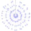 vidaXL Luci di Natale Fuochi d'Artificio Blu Chiaro 20 cm 140 LED