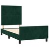 vidaXL Giroletto senza Materasso Verde Scuro 90x200 cm in Velluto