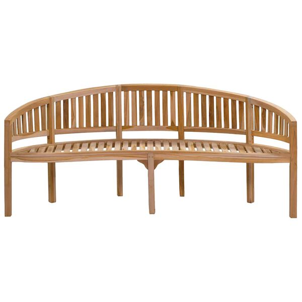 vidaXL Panchina a Forma di Banana 200 cm in Legno Massello di Teak