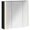 vidaXL Mobiletto per specchio da bagno Rovere Nero