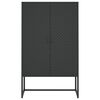 vidaXL Credenza Alta Nera 80x35x135 cm in Acciaio