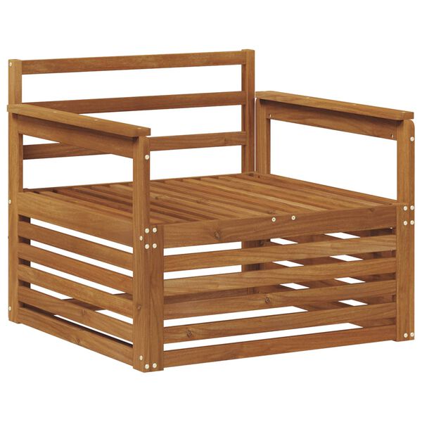 vidaXL 2 Pezzo Divano con Braccioli Legno di Acacia Massello Naturale