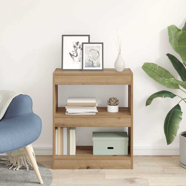 vidaXL Armadio per Libri Rovere artigianale 60 x 30 x 72 cm