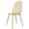 vidaXL Sedie da Pranzo 4 pz Crema in Tessuto