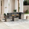 vidaXL Set Divani da Giardino 7 pz con Cuscini Grigio in Polyrattan