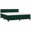 vidaXL Letto a Molle con Materasso e LED Verde Scuro 180x200cm Velluto