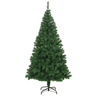 vidaXL Albero di Natale Artificiale con Rami Spessi Verde 180 cm PVC