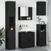 vidaXL Set di mobili per il bagno Montaggio a parete 5 pcs Nero