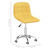 vidaXL Sedia da Ufficio Girevole Giallo Senape in Tessuto