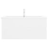 vidaXL Mobile Bagno con Lavabo Integrato Bianco in Legno Multistrato