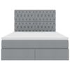 vidaXL Letto con Contenitore con materasso Grigio chiaro 140 x 200 cm