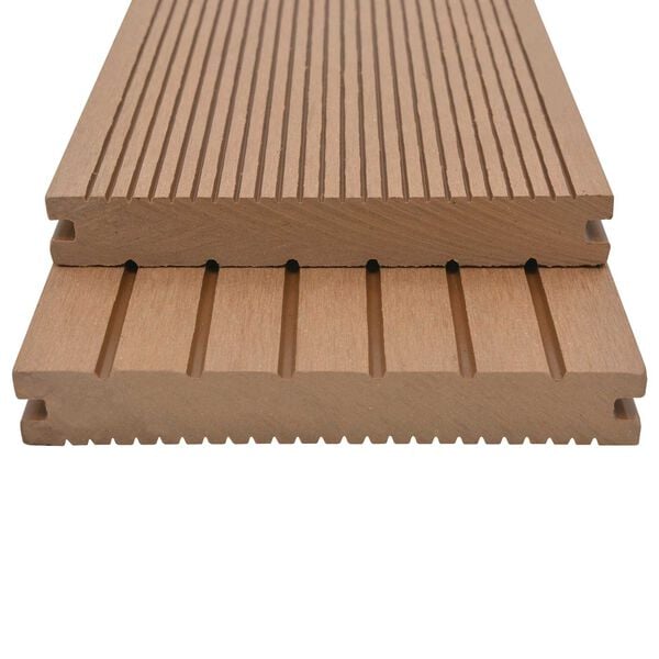 vidaXL Pavimento da Deck 4 pcs Teak riciclato WPC