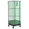 vidaXL Vaso da Giardino con Copertura per Serra e Ruote Nero PP