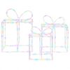 vidaXL Scatole regalo di Natale luminose LOVIISA 3 pz 360 LED
