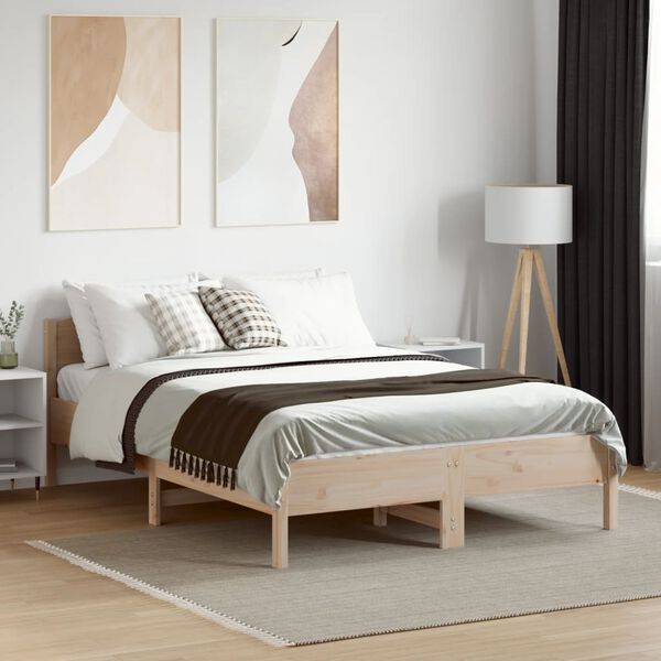 vidaXL Letto senza Materasso 120x190 cm in Legno Massello di Pino