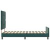 vidaXL Letto a molle con testiera Verde Scuro 80 x 200 cm Velluto