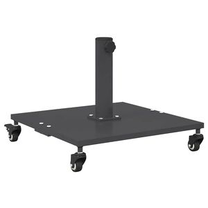 vidaXL Base per ombrellone 26.8 kg Grigio Scuro Quadrato Regolabile