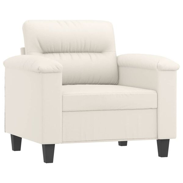 vidaXL Poltrona Crema 60 cm in Similpelle
