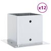vidaXL Basi per Pali Quadrate 12 pz Argento 141x141 mm Acciaio Zincato