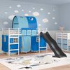 vidaXL Struttura del letto loft per bambini Bianco e Blu 74,5 x 190 cm