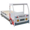 vidaXL Letto Bimbo Auto Polizia con Materasso 90x200 cm 7 Zone H2