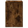 vidaXL Comodini con Luci LED 2pz Rovere Fumo in Legno Multistrato