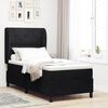 vidaXL Letto a molle con materasso Nero 200 x 100 cm Velluto