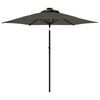 vidaXL Ombrellone Giardino con Palo in Acciaio Antracite 225x225x212cm