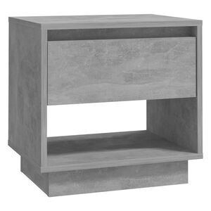 vidaXL Comodino Grigio Cemento 45x34x44 cm in Truciolato