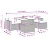 vidaXL Set Divano da Giardino 6 pz con Cuscini Marrone in Polyrattan