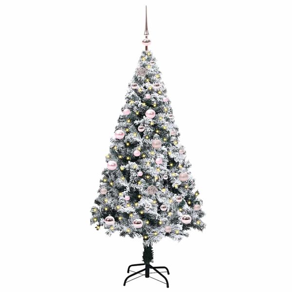 vidaXL Albero di Natale artificiale con 150 LED Bianco 150 cm