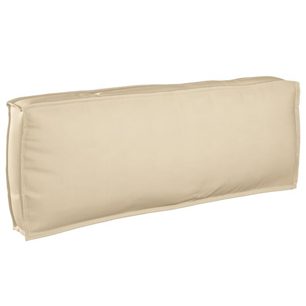 vidaXL Cuscino per schienale pallet con cuscino Beige 120 x 40 x 12 cm