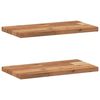 vidaXL Mensole da Parete 2 pz 60x20x2 cm Legno Acacia Rifinito a Olio
