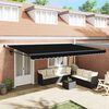 vidaXL Tenda Retrattile Nero 500 × 300 cm Tessuto e Metallo