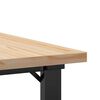 vidaXL Tavolino Salotto Telaio a O 70x70x40,5cm Legno Pino e Acciaio