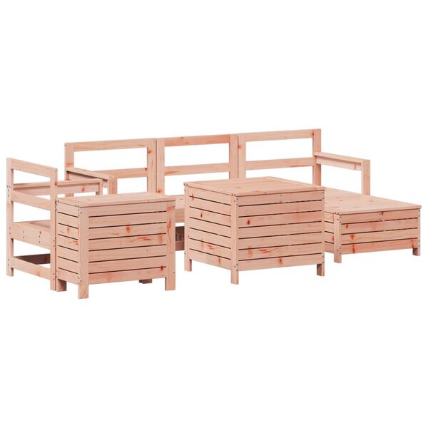 vidaXL Set Divani da Giardino 7 pz in Legno Massello Abete Douglas