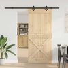 vidaXL Porta Scorrevole con Set Hardware 100x210cm Legno Massello Pino