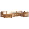 vidaXL Set di divani da esterno 6 pcs Naturale