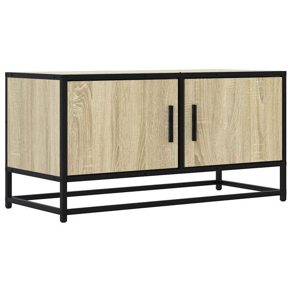 vidaXL Mobile TV Rovere Sonoma 80x34,5x40 cm Legno Multistrato Metallo
